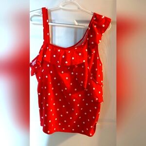 NWT Cato Asymmetric Ruffle Tank – Size XL